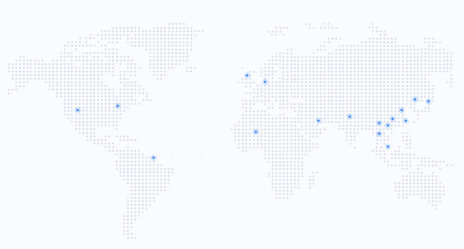 UCloud 全球节点分布地图